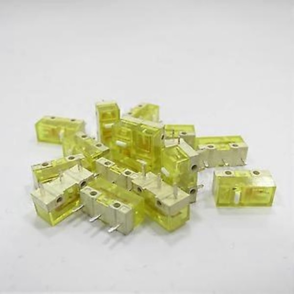 2 stk. Original HUANO Musemikrobrytere 3 pinner 120 millioner klikk Musemikrobryter Erstatning Transparent Gul Transparent Yellow
