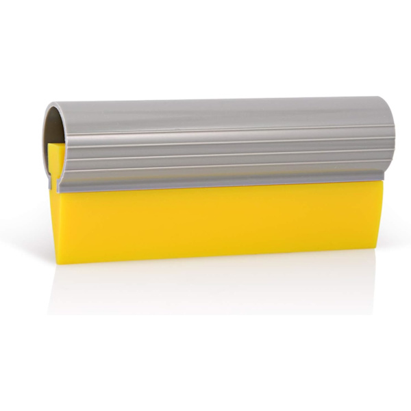 2-pack 14 cm långa gula gummiskrapor i vinyl med halkfritt grepp