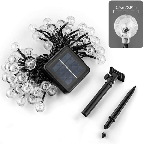 Utendørs Solar String Lights, 50 LED vanntette Fairy Lights, 8 Modi