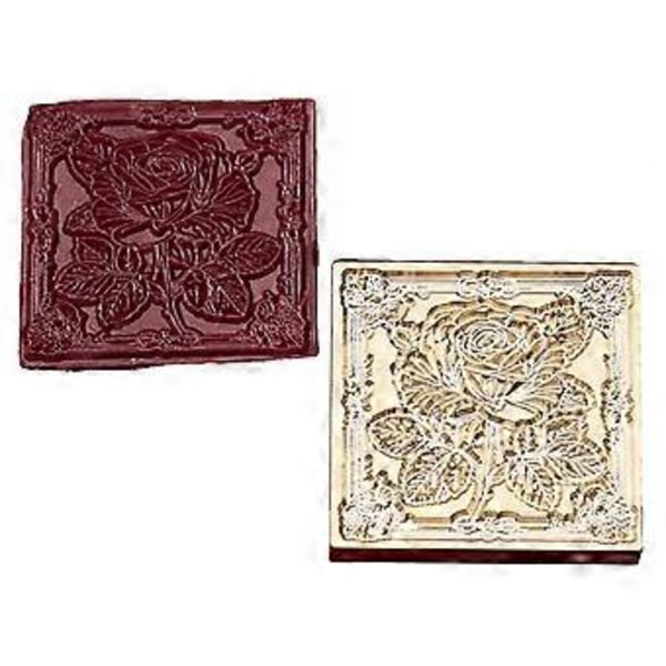 Messinghode Gresskar Seglstempel Plante Forseglingsvoks Stempel Edderkopper Voks Seglstempel for Kort Brev Invitasjoner Dekorasjon rose bloom