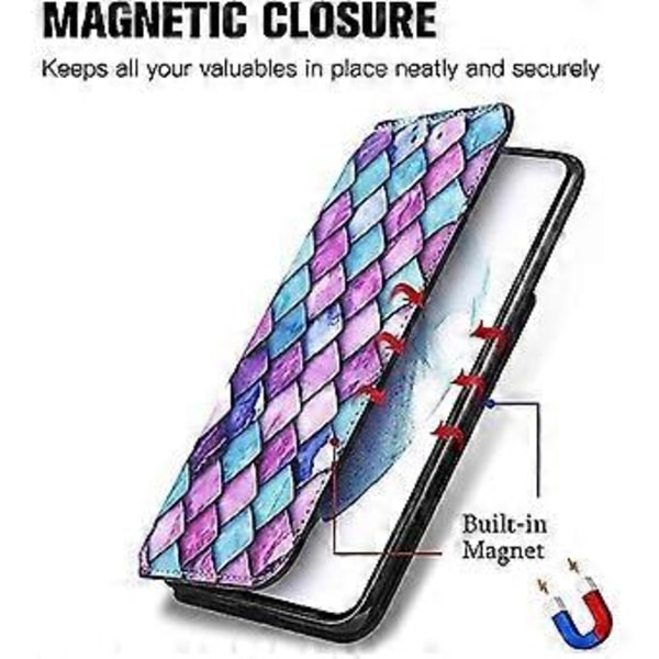 Kompatibel med Samsung Galaxy S22Plus Cover Pigeagtig Luksus, Wallet Cases Galaxy-S22Plus Cover Flip Folio Gaxaly S22Plus Beskyttende Skind med Stativ PU Læder