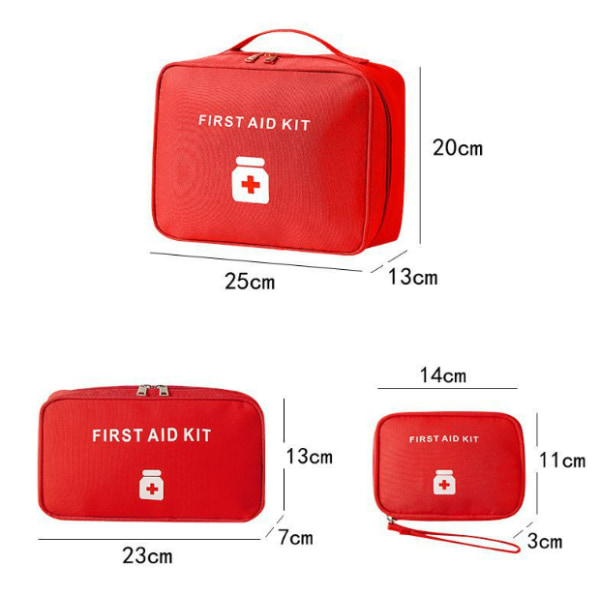 3st Erste-Hilfe-Tasche mit Rei?verschluss Medikamenten Organizer