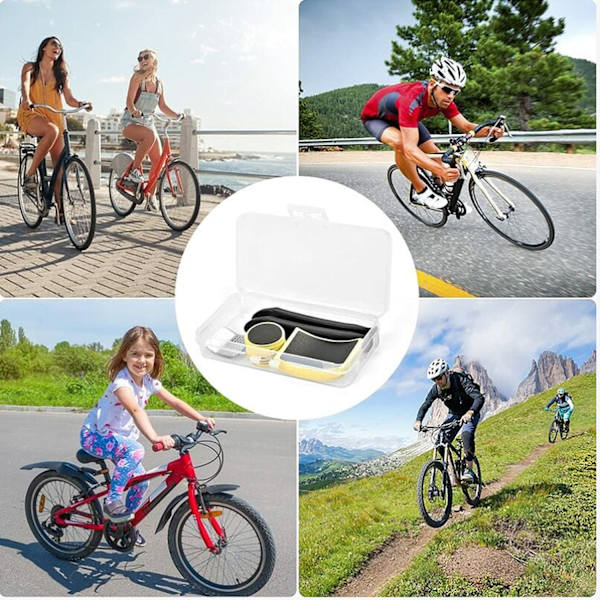 30 stk. cykellapningsreparationskit, slange-reparationskit med lim