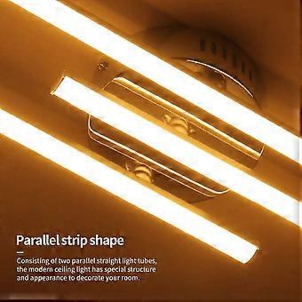 LED Plafondlampe, 21W Lysekrone Taklampe Moderne Parallell Stripe Design med 3 Stykker Parallell Stripe Lys for Stue Soverom Sal