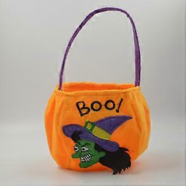 Trick or Treat-poser, Halloween slikposer 2-pak holdbare græskarposer til børn, festtasker til børn, småbørn, drenge og piger