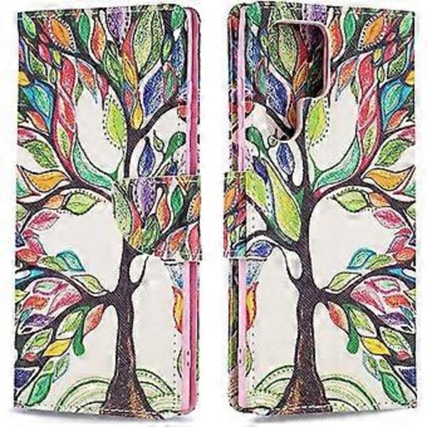 Kompatibel med Samsung Galaxy S22plus Fodral Lyxigt Elegant PU Läder Flip Folio Fodral med Kortplats Hållare Plånbok Ställ Magnetisk Spänne Skydd för