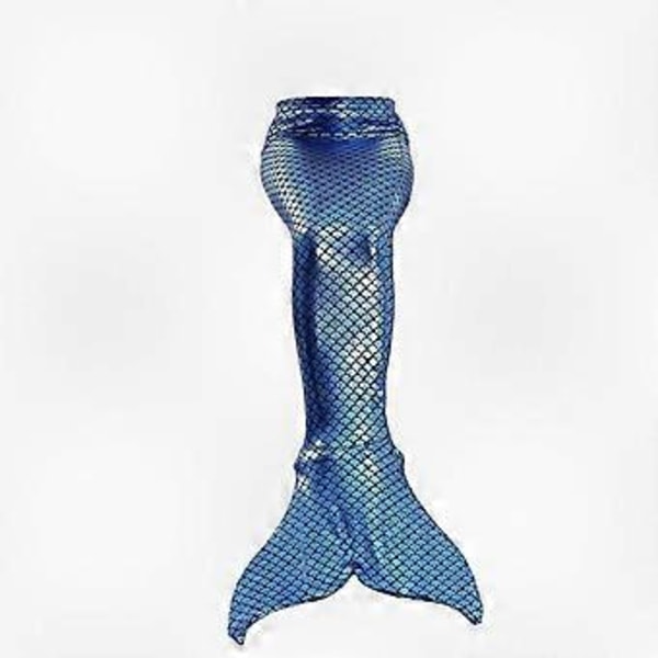Nya Stilrena Sjöjungfrustjärt Baddräkter för Flickor, Perfekt för Simskoj, Ingen Monofena Ingår Royal Blue 120cm
