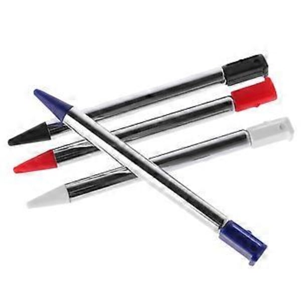 Korta Justerbara Styluspennor För 3DS för DS Utdragbar Stylus Touch-Penna Vit White