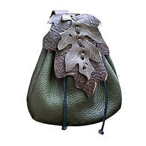 Midjeväska med dragsko, avslappnad bältesväska för män, rollspelsfest, festival, kvinnor (Grön) Green