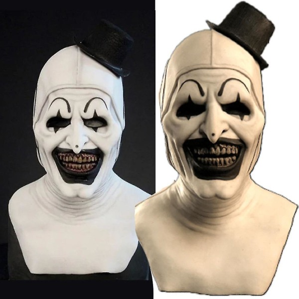 Terrifier Headgear Full Face Clown Mask Latex Cosplay Costume Props For Halloween Party..