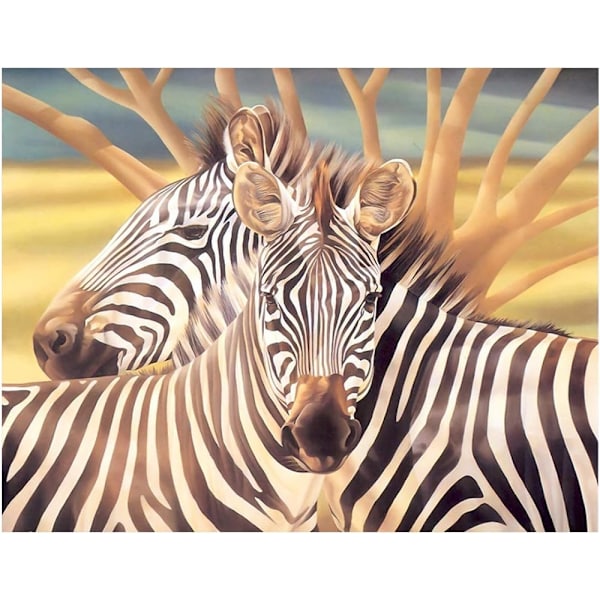 Neliömäinen timanttimaalaus Täydellinen Zebra 5D Neliömäinen timanttimaalaus