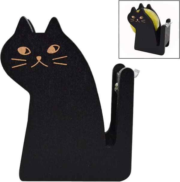 Morsom søt trelimtape-dispenser, kattetape