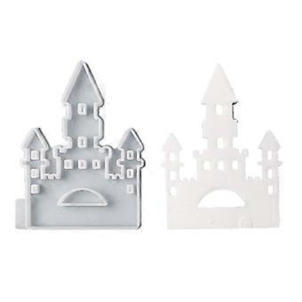 Slottshus Lysestaker Resin Former Snøhus Lysholder Silikonformer DIY Støpeformer Hjemmedekorasjoner 1 Style A 1