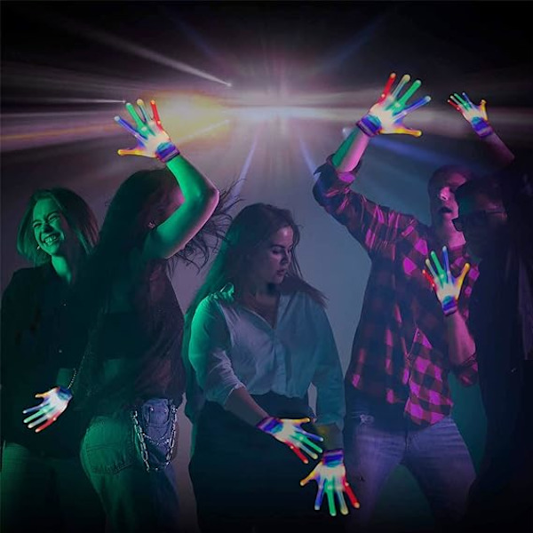 LED-hansker for barn, tenåringer og voksne, leker for 3-13 år og oppover