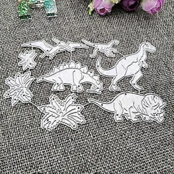Dinosaur Metal Skærestencils DIY Scrapbooking Album Papirkort Skabelon Form Prægning Dekoration