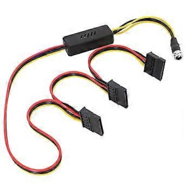 DC5.5x2.5 Uros SATA Naaras Virtakaapeli 12V5A - 5V Muuntimet DC5525 - Sata Liitin HDD:t Kaapeli One for three