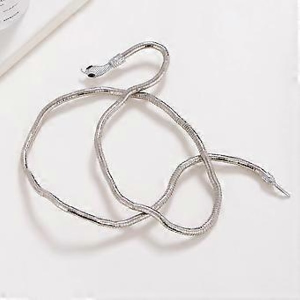 Punk Ormhalsband Unikt Böjbart Ormarmband Flexibelt Flerlagers Metall Ormhalsband Armband Smycken för Kvinnor Black Dragon 2