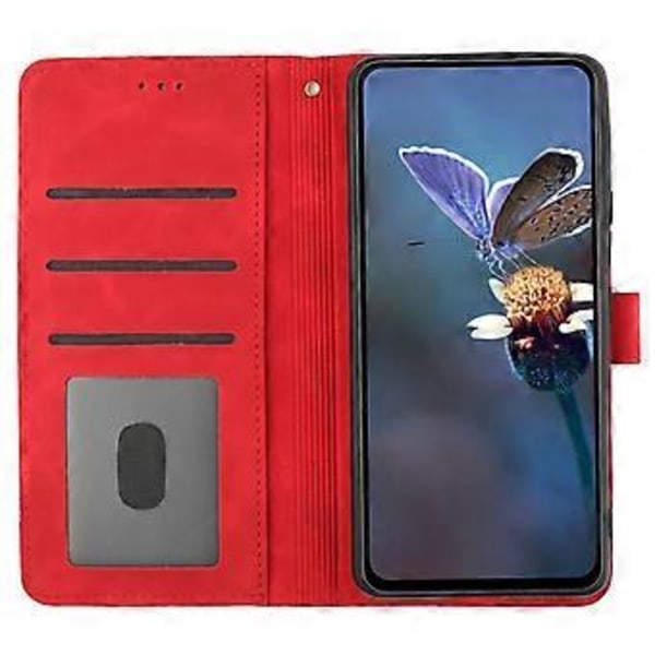 Til Samsung Galaxy S23 FE PU Læder Blomster Præget Telefon Cover Stødsikkert Stativ Wallet Cover Style B
