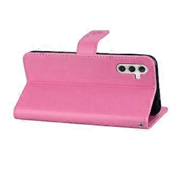 Til Samsung Galaxy S24 FE Wallet Case Ugle Blomst Præget Rhinestone Læder Cover Style F