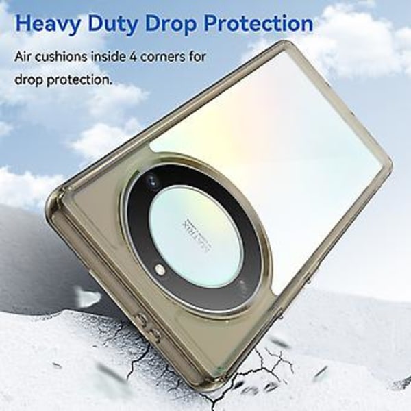 Akryyli + TPU Puhelinkotelo Honor Magic5 Lite -puhelimelle Transparent Grey