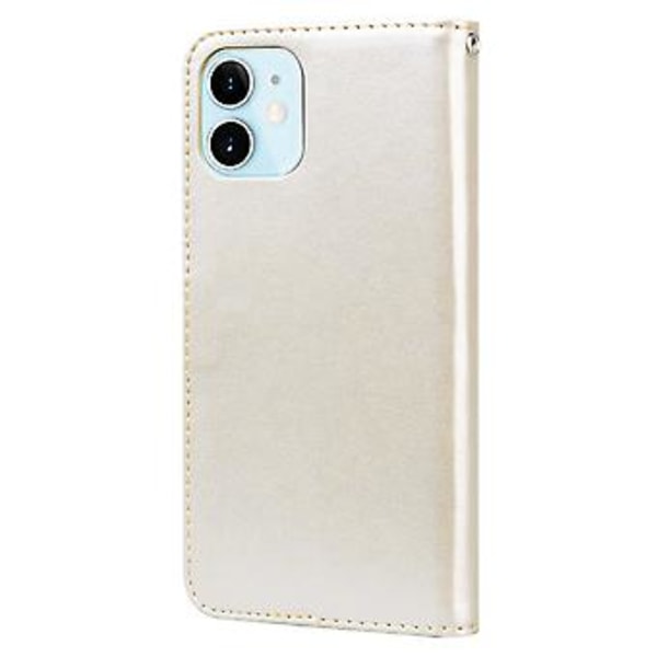 Ruusuaiheinen nahkakotelo iPhone 12:lle Gold