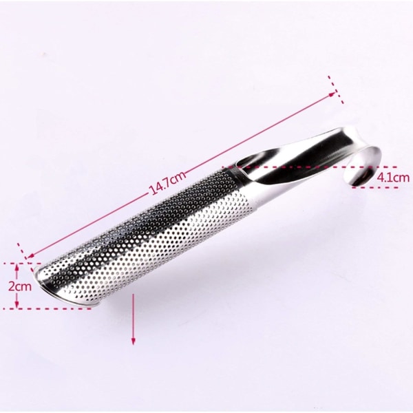 (Sett med 1) Teinfuser Pipe Rustfritt Stål Te Filter med INOX