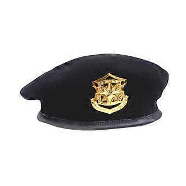 Sjømannshatt Kostymehatt Vår Høst Beanie Fancy Dress for Voksne Beret Hatt Ullcaps for Maskeradeball Sceneopptreden (Svart)
