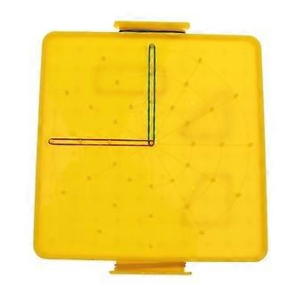 Muovinen naulalauta, palapeli matematiikkalauta lapsille ja taaperoille, matematiikka keltainen (keltainen) Yellow