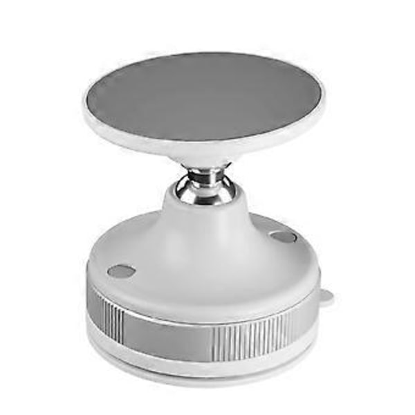 Magnetisk smarttelefonholder for frontrute med vakuumsugekopp, 360 graders roterbar for navigasjon og videosamtaler - Hvit White