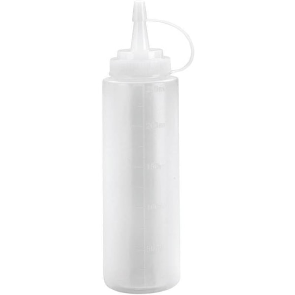 2 stk 350ml 12oz-Hvit plastmyk flaske