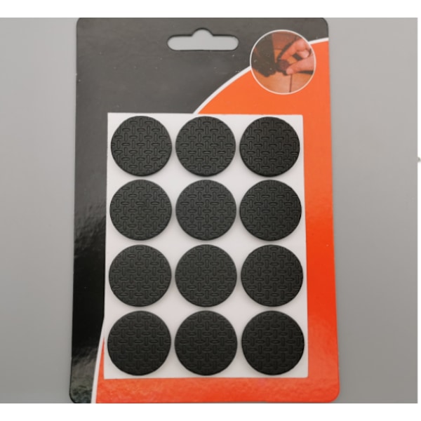 12 stk. runde (2,5 cm diameter) med en tykkelse på 4 mm, 5 anti
