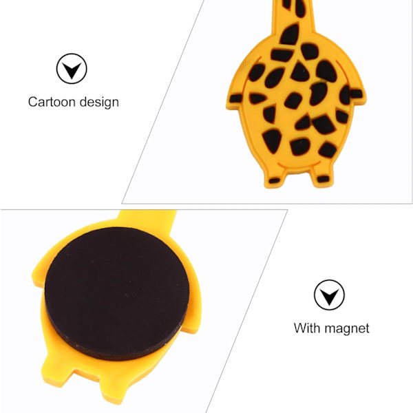 8 djurformade 3D-silikonmagneter, lämpliga för kylskåp, vita