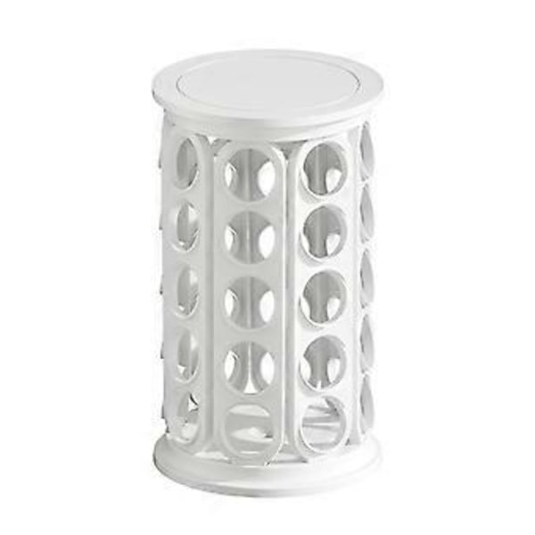 Karrusel Stand 40 Pods Opbevaringsstativ Roterende Kaffekapsel Organizer 360-graders Roterende Kaffe White