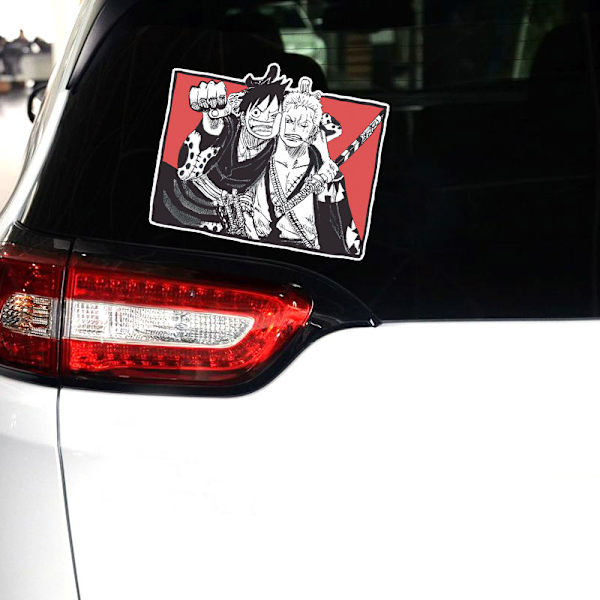 2 stk. One_Piece_Monkey-D-Luffy Peeker- Klistermærker til bil DIY A