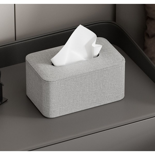 Gris 19 * 12 * 10cm léger luxe haut de gamme rectangulaire Lin mo