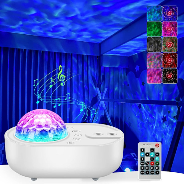 Stjernehimmel Projektor, Galaxy Projektor Lampe, Indbygget Bluetooth S