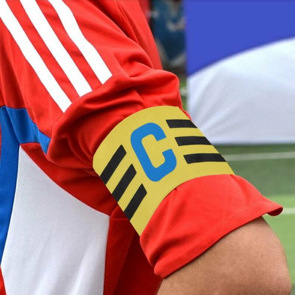 Fitnessudstyr 2 stk. Fodbold Kaptajn C Ærme Tag Sort C