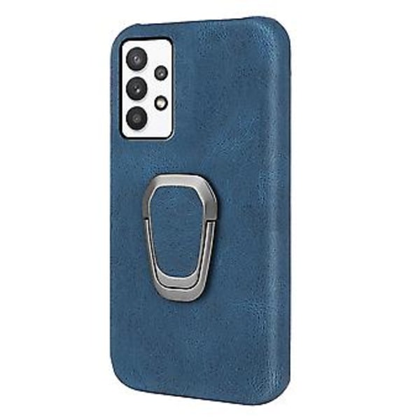 Ringhållare PU-telefonfodral för Samsung Galaxy A32 5G / M32 5G Blue