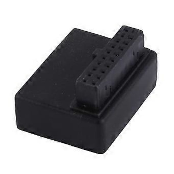 Moderkortsanslutning USB3.0 19pin Hane till Hona Förlängningsadapter 90° Vinkelomvandlare Hane till Hona B