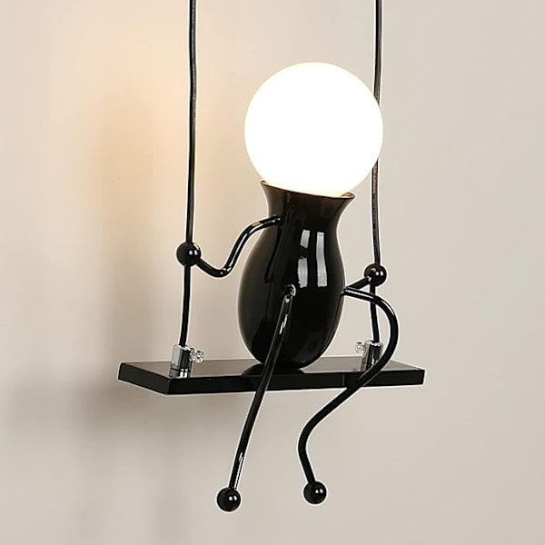 Indoor Wall Sconce, Creative Humanoid Swing Wall Sconce, E27 Indu