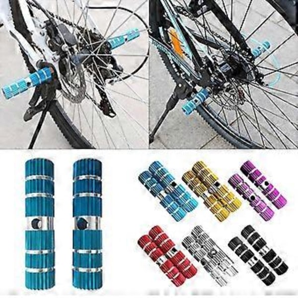 BMX-pyörän tapit ruosteenesto alumiiniseoksesta valmistetut pyörän tapit sylinterimäinen poljin jalkatuki maastopyörän tapit taka-akselin stunttitapit sininen Blue