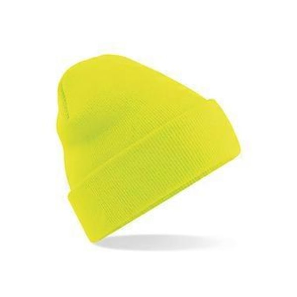 Paksu neulottu pipo, pystysuora neulottu akryylipipo, villapipo (musta) yellow