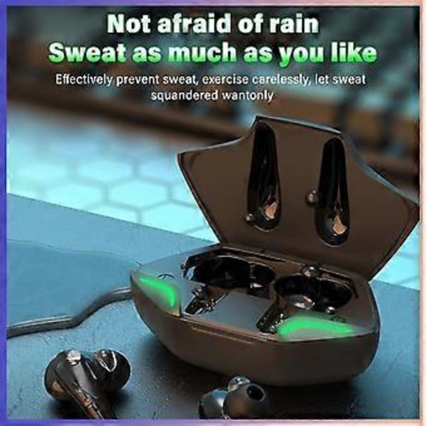 5.0 Bluetooth Trådløse Øretelefoner Ultra-lav Latens Støjreduktion Gaming In-ear A black