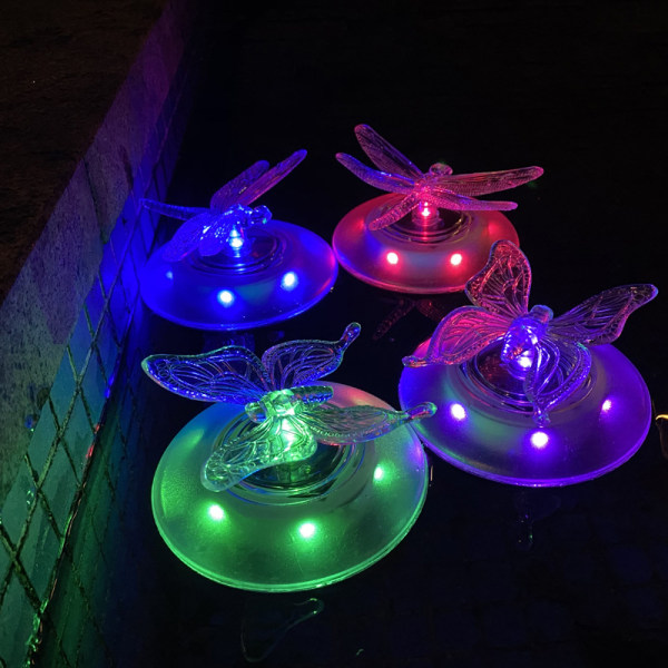 Floating light pond lamp waterproof solar dragonfly light，2.4W