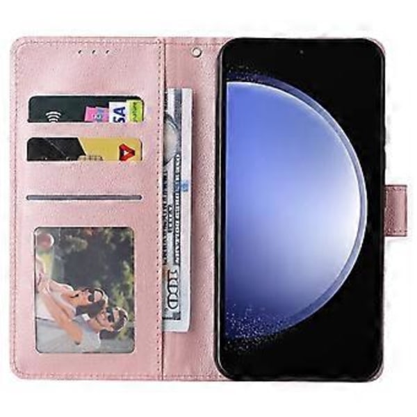 Til Samsung Galaxy S23 FE Etui Kort Slots PU Læder Flip Wallet Cover Style D