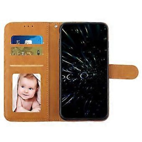 För Samsung Galaxy A06 Fodral Ställ Flip Skyddande Läder Telefonskal Style E