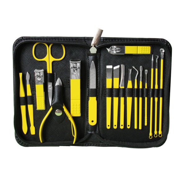 Manikyrset Nagelklippare Kit för Kvinnor & Män 18 i 1 Professionell