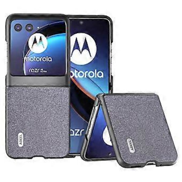 Glitter Sparkle Telefondeksel i PU-lær + PC Anti-Scratch Cover for Motorola Razr 40 Ultra 5G Style A