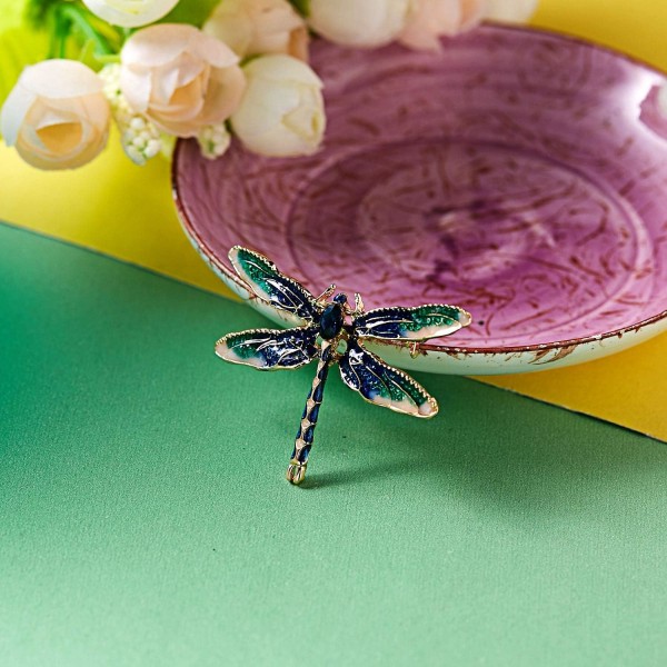Grön-Elegant Brosch Kristall Smycken för Kvinnor Kläder Broscher