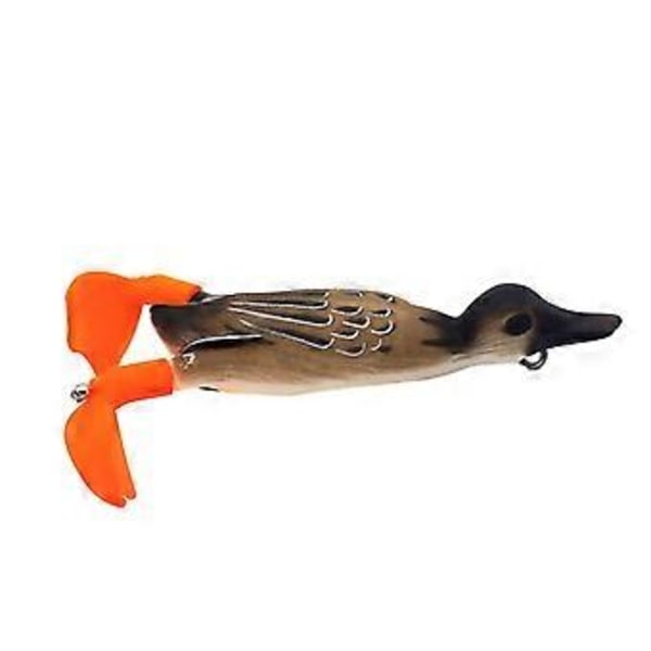Ankbete Fiske Drag Fiskekrokar Tillbehör Swimbait Utrustning Flipper Trollingbete Fiskedrag för Bass Gös Rödfisk (Grå) Gray